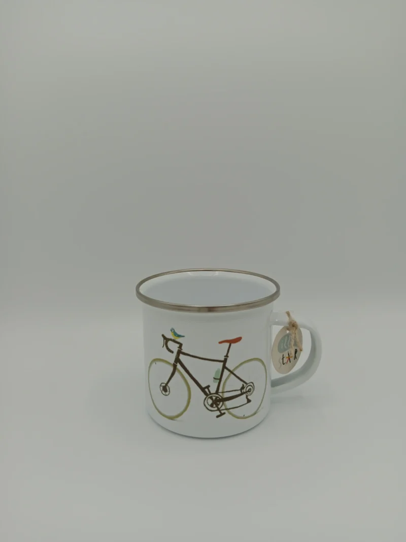 Emaille-Becher Fahrrad