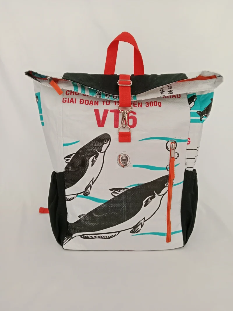 Beadbags Adventure Rucksack weiß Upcycled